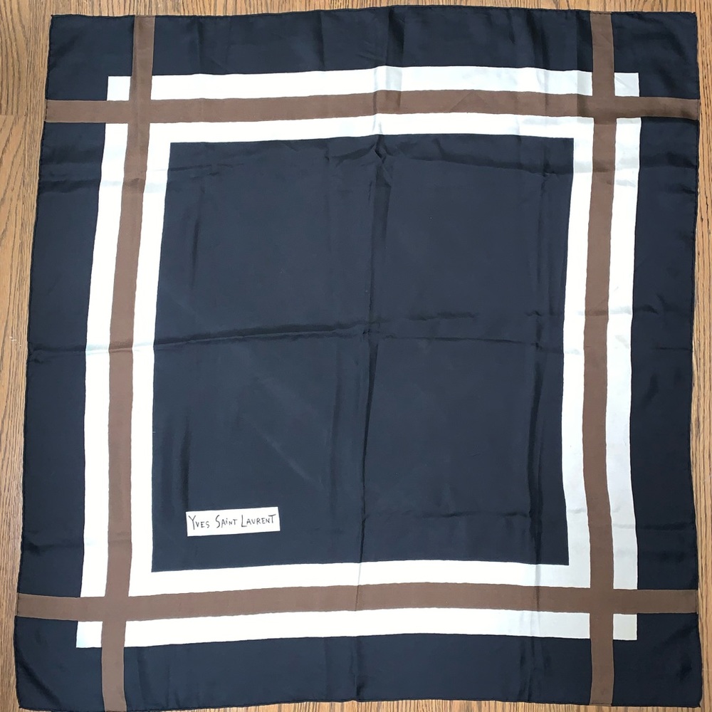 Yves Saint Laurent Printed Silk Scarf